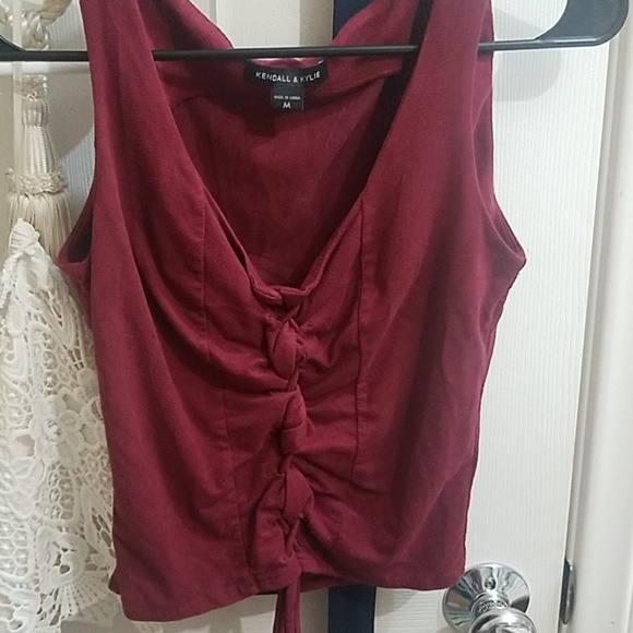 Set: Lace Tube Top & K&K Lace-up Crop Top - Picture 2 of 4